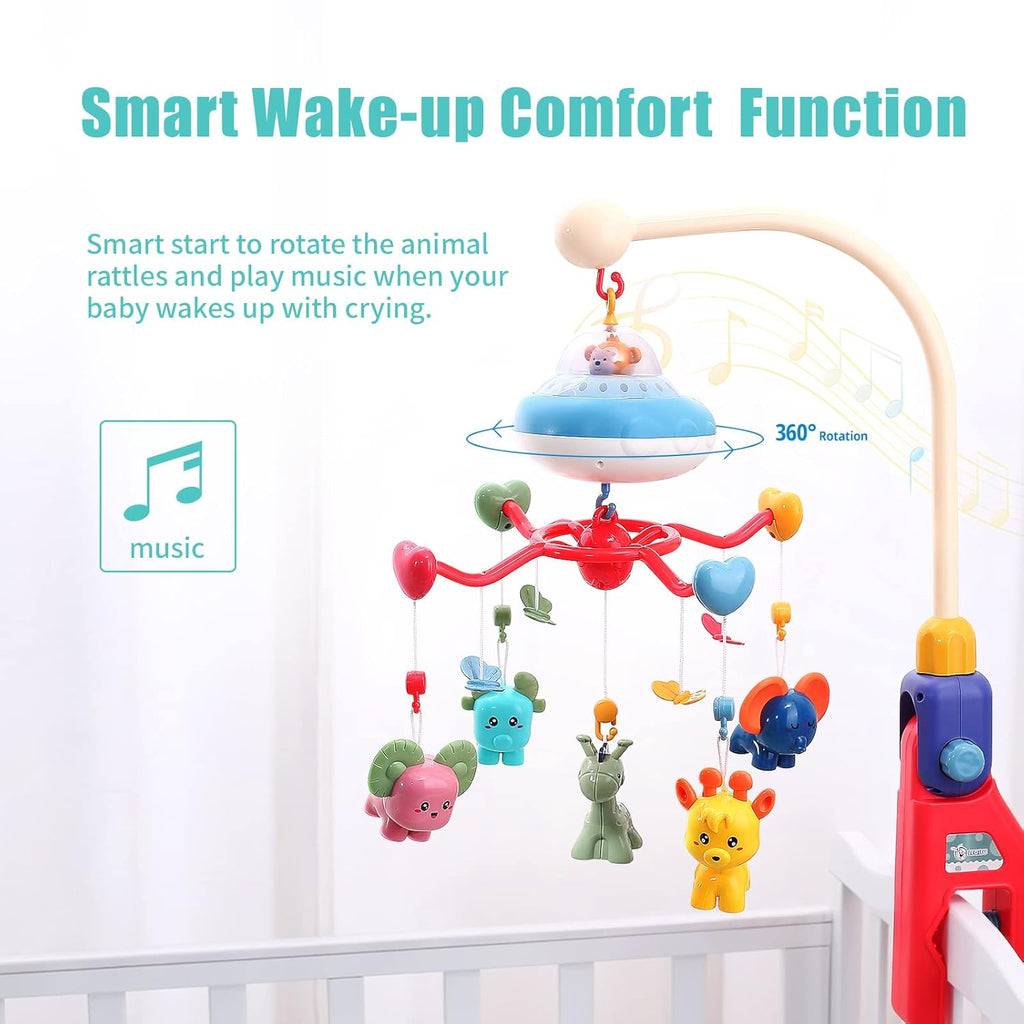 Rechargeable Musical Crib Mobile with Star Projector and Remote Control R272929