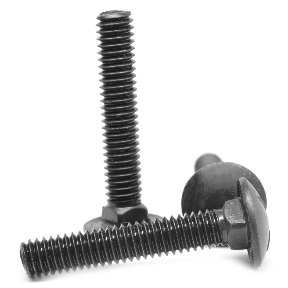 1/4x22-20 x 2 1/4x22 Coarse Thread Grade 5 Carriage Bolt Medium Carbon Steel Black Oxide Pk 600 S1911