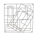 Abstract Metal Wall Decor, Black X35191