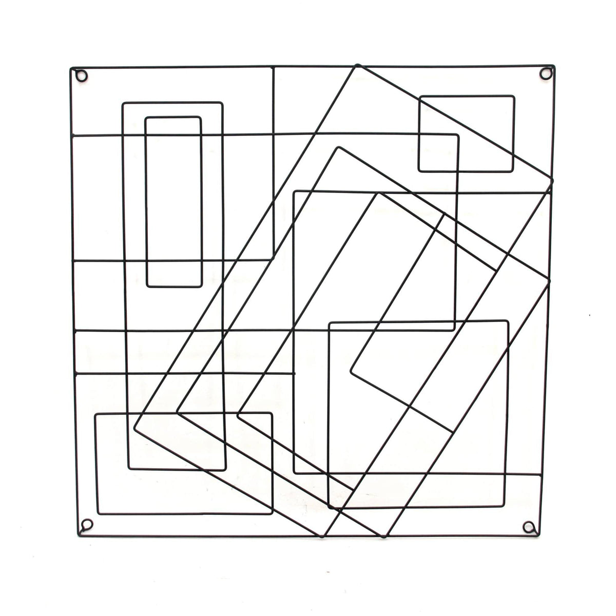 Abstract Metal Wall Decor, Black X35191