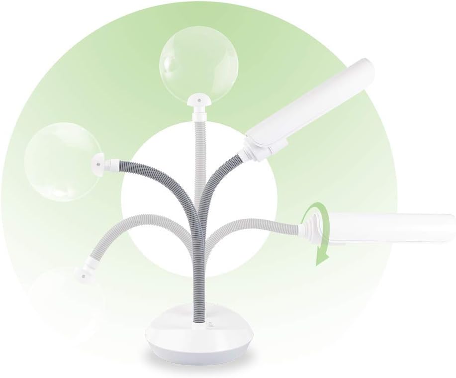 13 Watt White Magnifier Lamp with Flexible Neck D14643