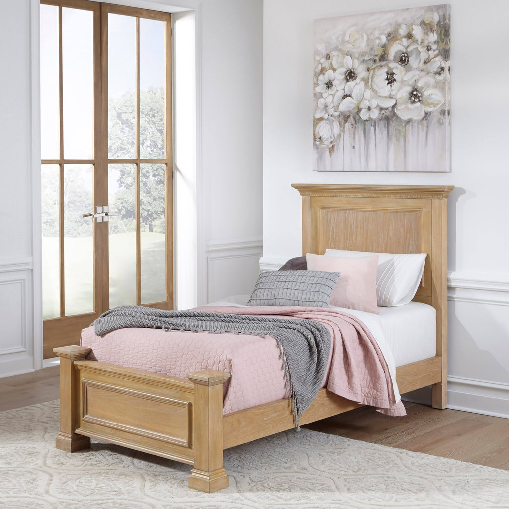 Brown Twin Bed H1960