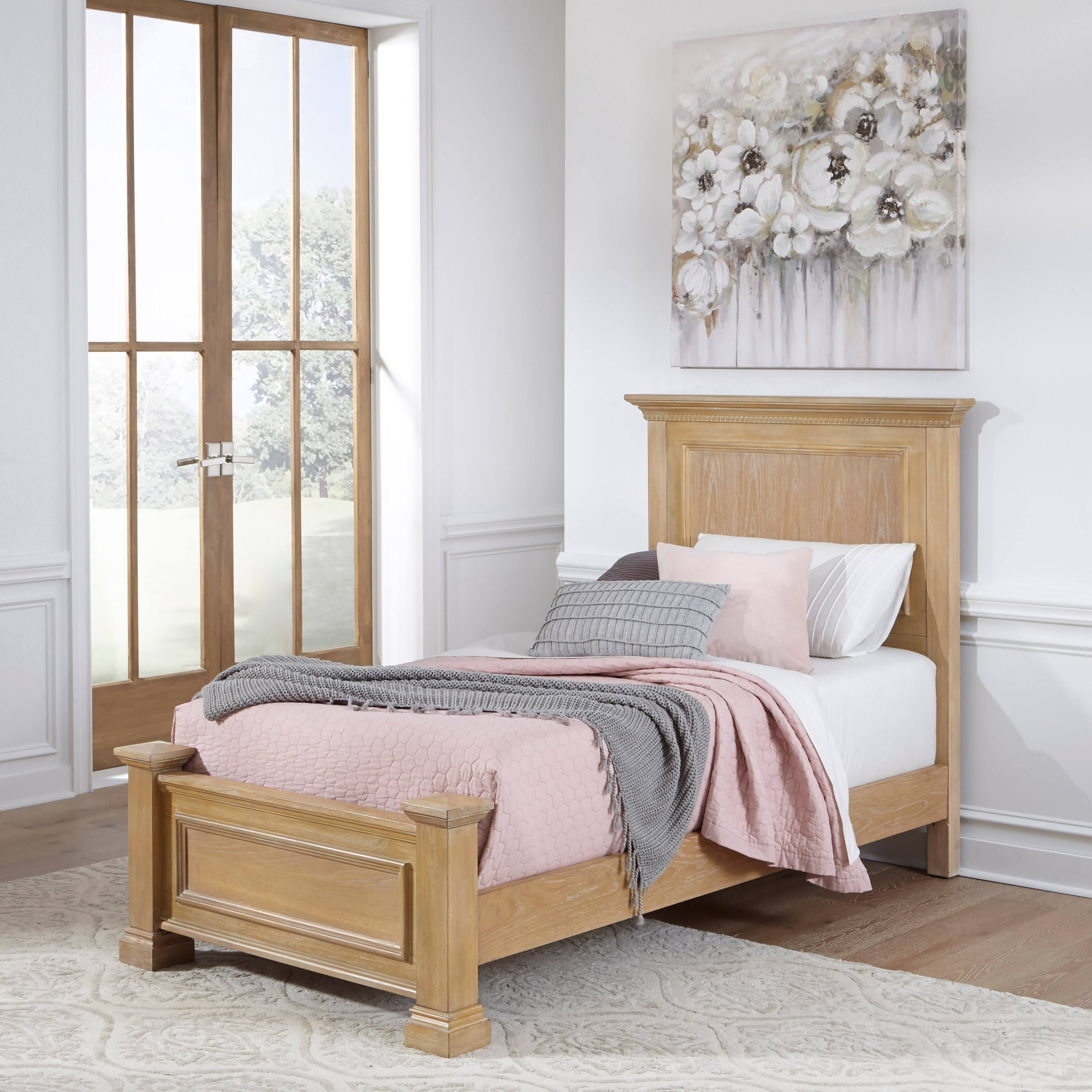 Brown Twin Bed H1960