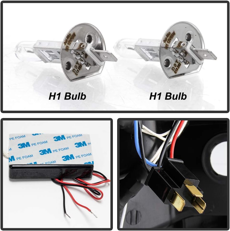 Black Housing Projector Headlights Headlamps X742