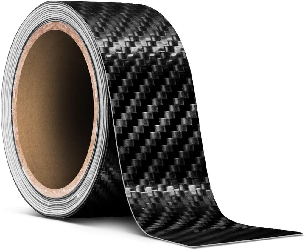 Black Carbon Fiber Vinyl Wrap Tape 20ft Roll Pack of 2 C833182