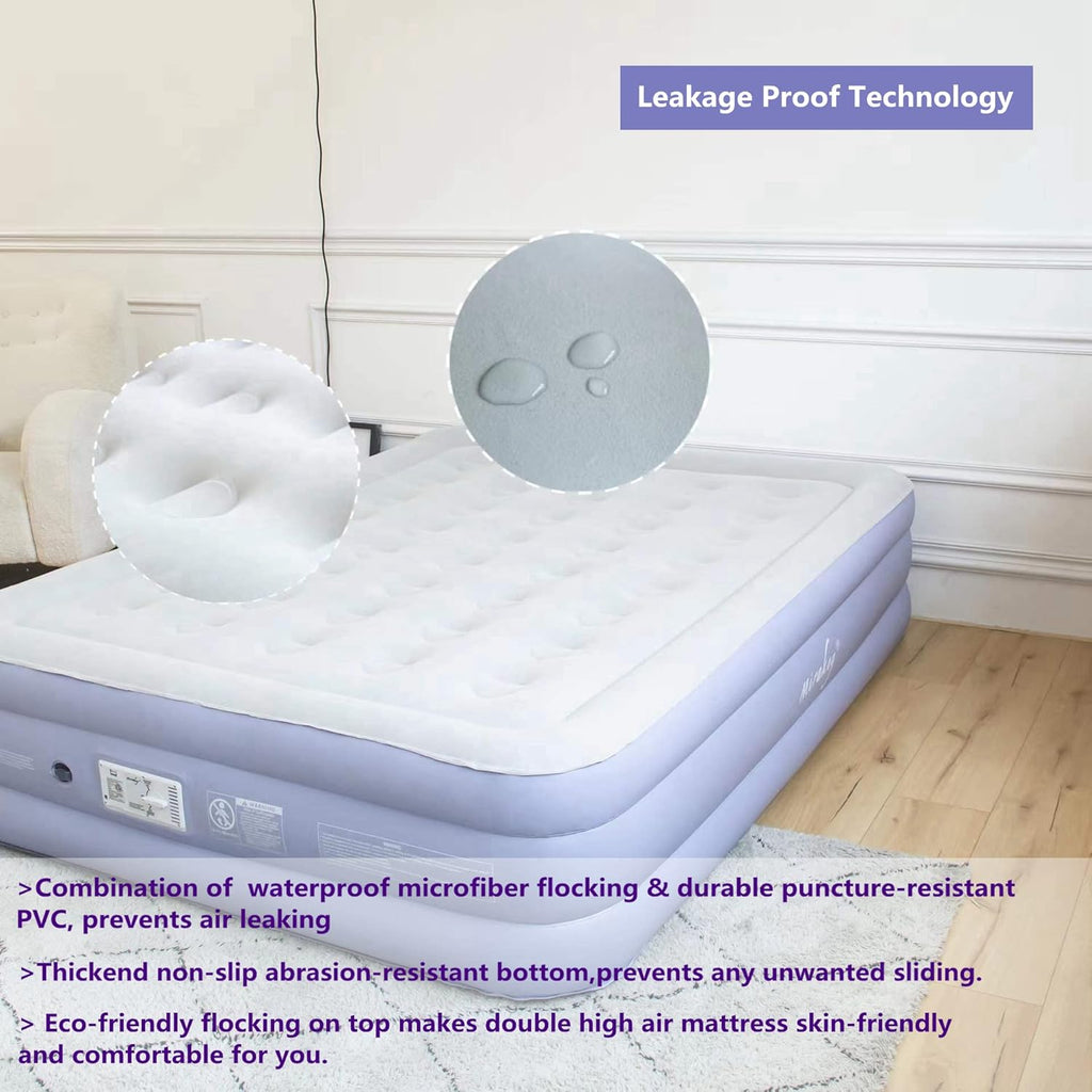 Queen Air Mattress with Built in Pump 18'' Double High Inflatable Bed Q3683
