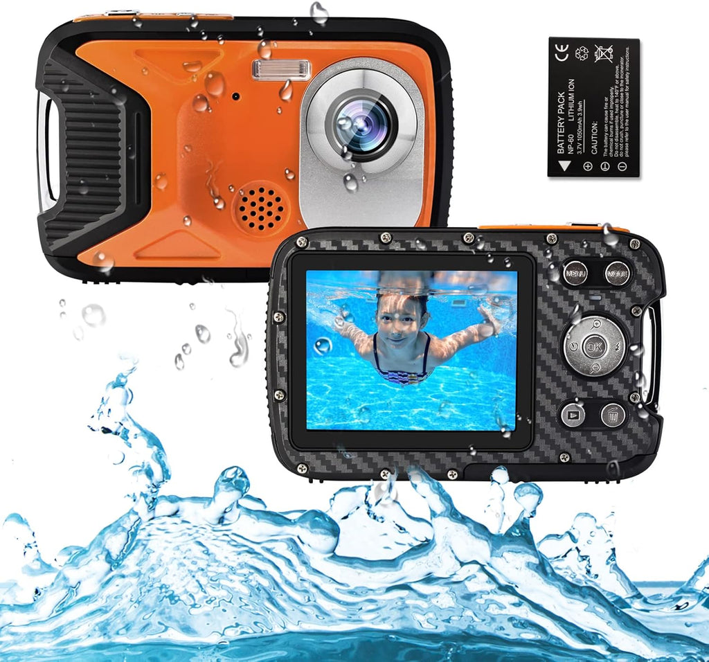 Waterproof Digital Camera with Flash 2.8 Inch LCD, 16FT, Blue, Pack of 2 A6633