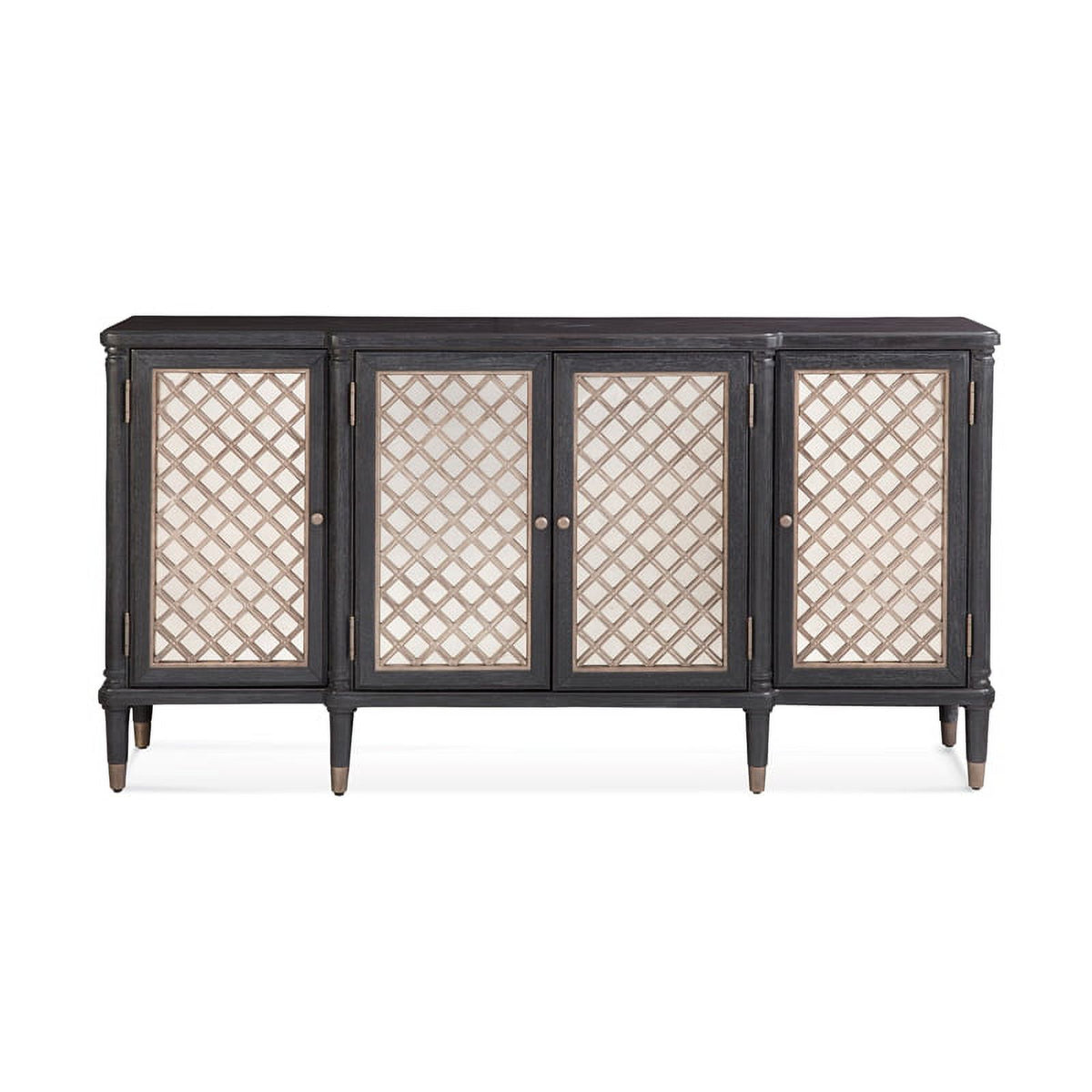 6-Shelf Wood Server with Metal Accents in Black W4272
