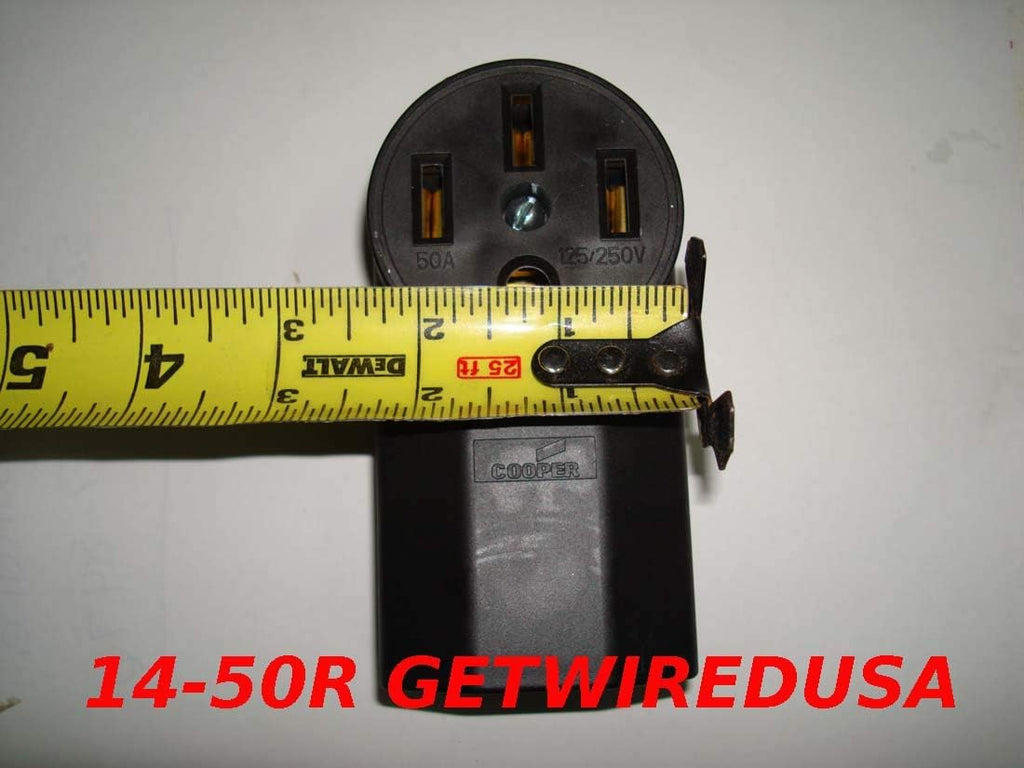 10-50P 3-Pin Male 220/250V 50A Plug To 14-50R Female 4-Prong Receptacle Adapter G62655