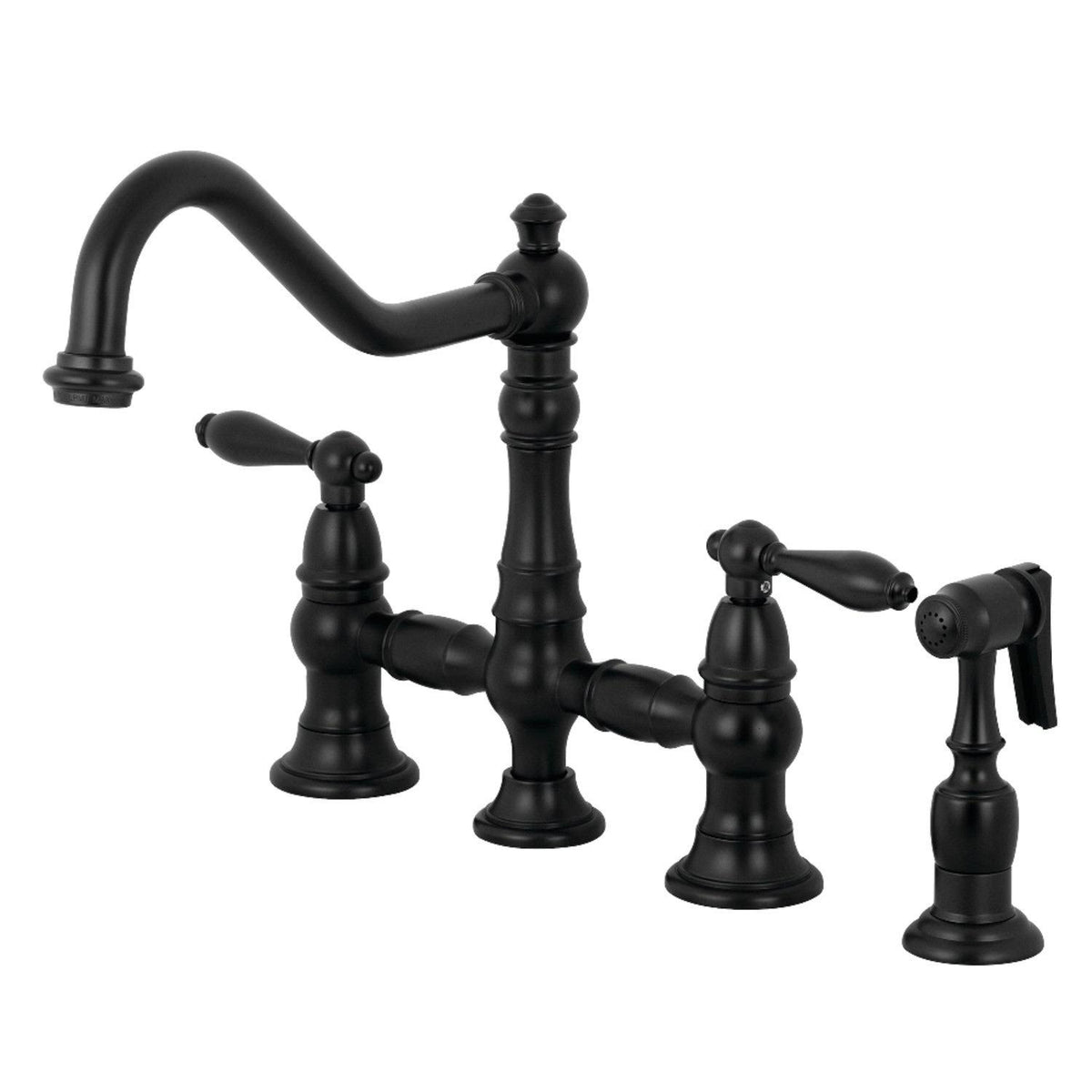 Polished Chrome Kitchen Faucet with Side Sprayer V893650