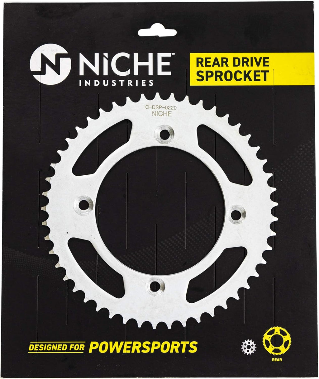 Drive Sprocket Chain Combo Front 15 Rear 49 Tooth 428HZ Standard 114 Links Pack of 2 S16300