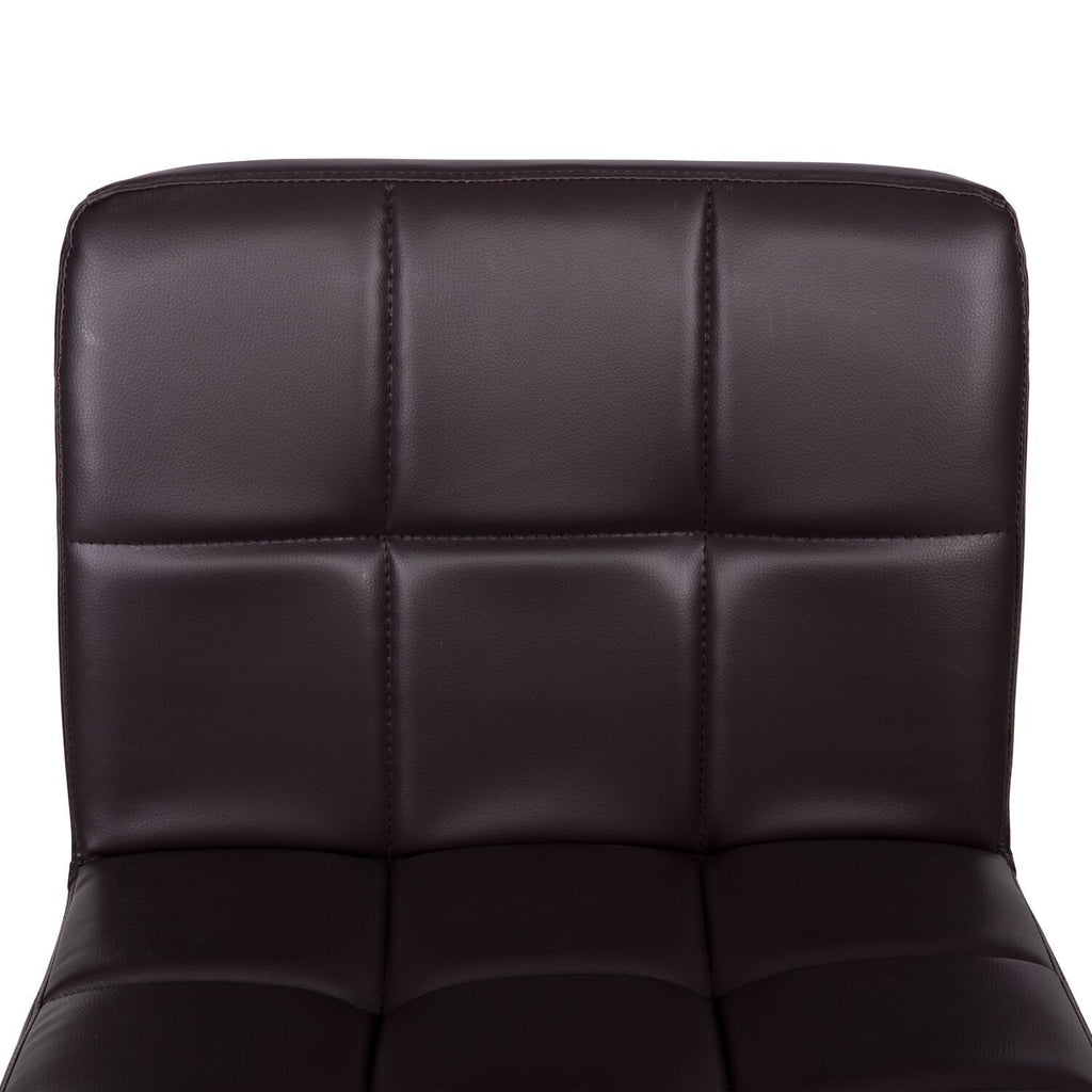 Espresso Adjustable Swivel Leather Barstool Set of 2 H7028