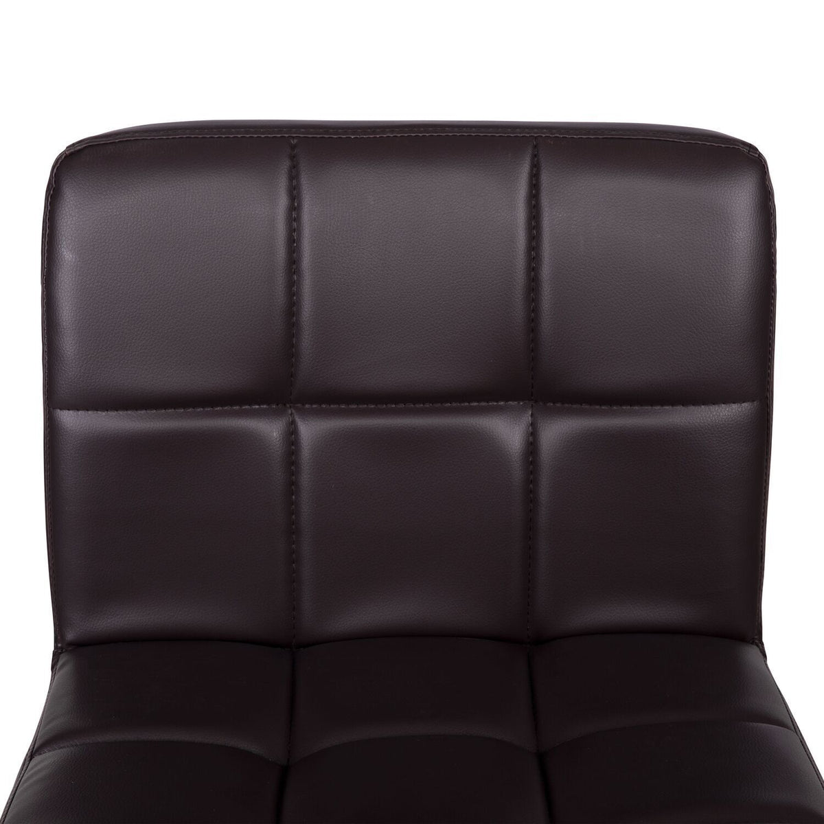 Espresso Adjustable Swivel Leather Barstool Set of 2 H7028