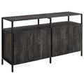 Brown Ash Matte Black Media Stand E261
