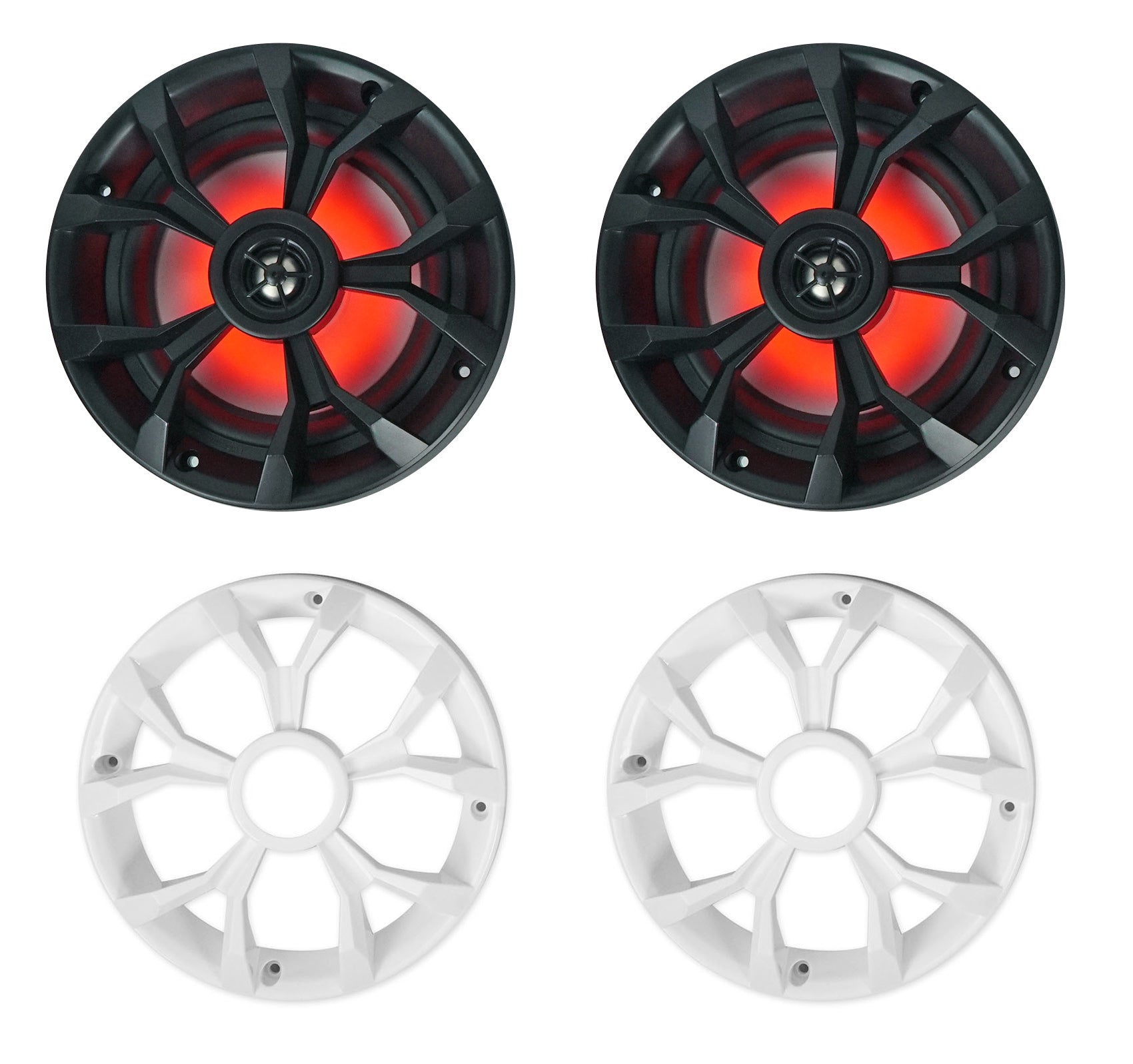6.5" LED Chrome Tower Speakers J661