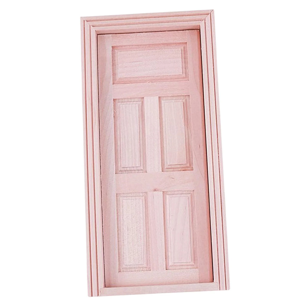 Unpainted Wood Dollhouse Miniature Door C24569