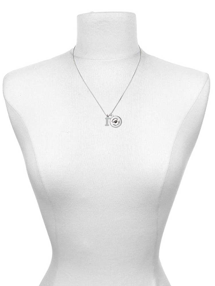 Silvertone Dome Charm Necklace V733972