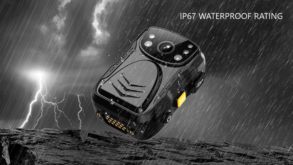 1296P UHD Body Camera with Audio, 128GB, 2 Inch Display, Night Vision, Waterproof, Shockproof X49099