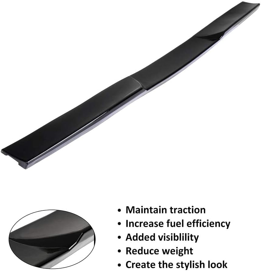 1-Piece Rear Window Roof Spoiler Wing Hydro Dipped Plastic Glossy Carbon Look Pack of 2 I273