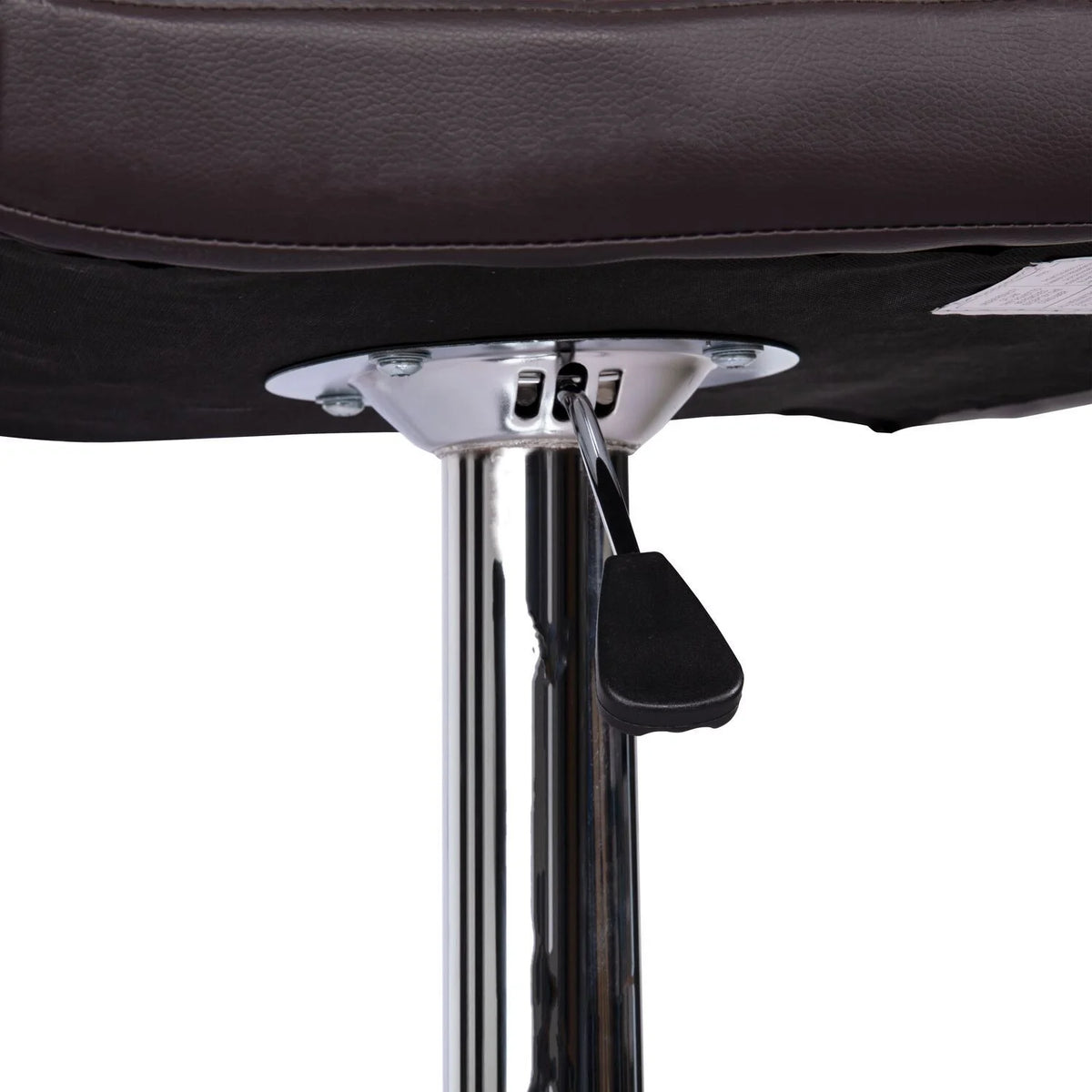 Espresso Adjustable Swivel Leather Barstool Set of 2 H7028