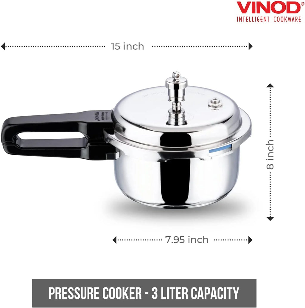 Stainless Steel 3 Liter Induction Base Pressure Cooker X72287