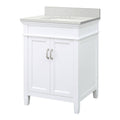 White Engineered Marble Vanity Cabinet with Vanity Top B7012