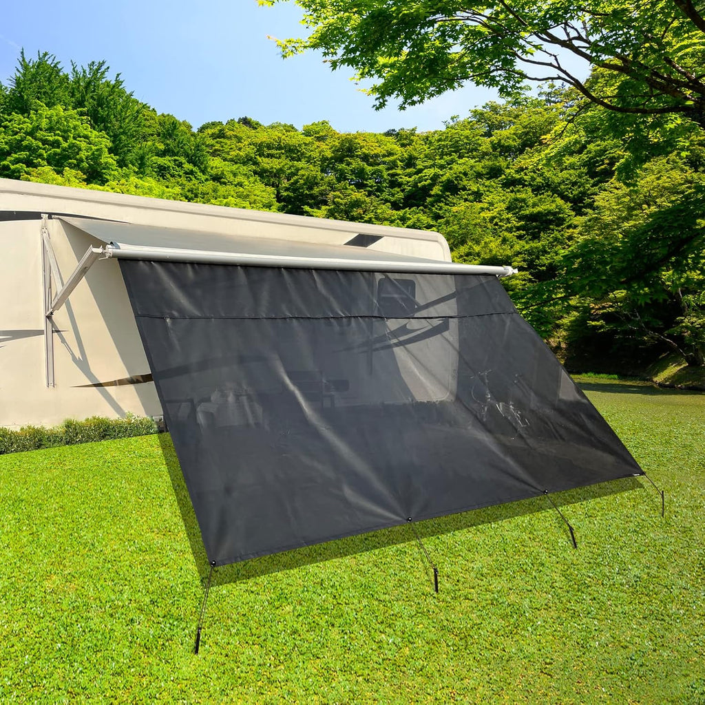 RV Awning Shade Screen 8'X15'3'' with Zipper D632273
