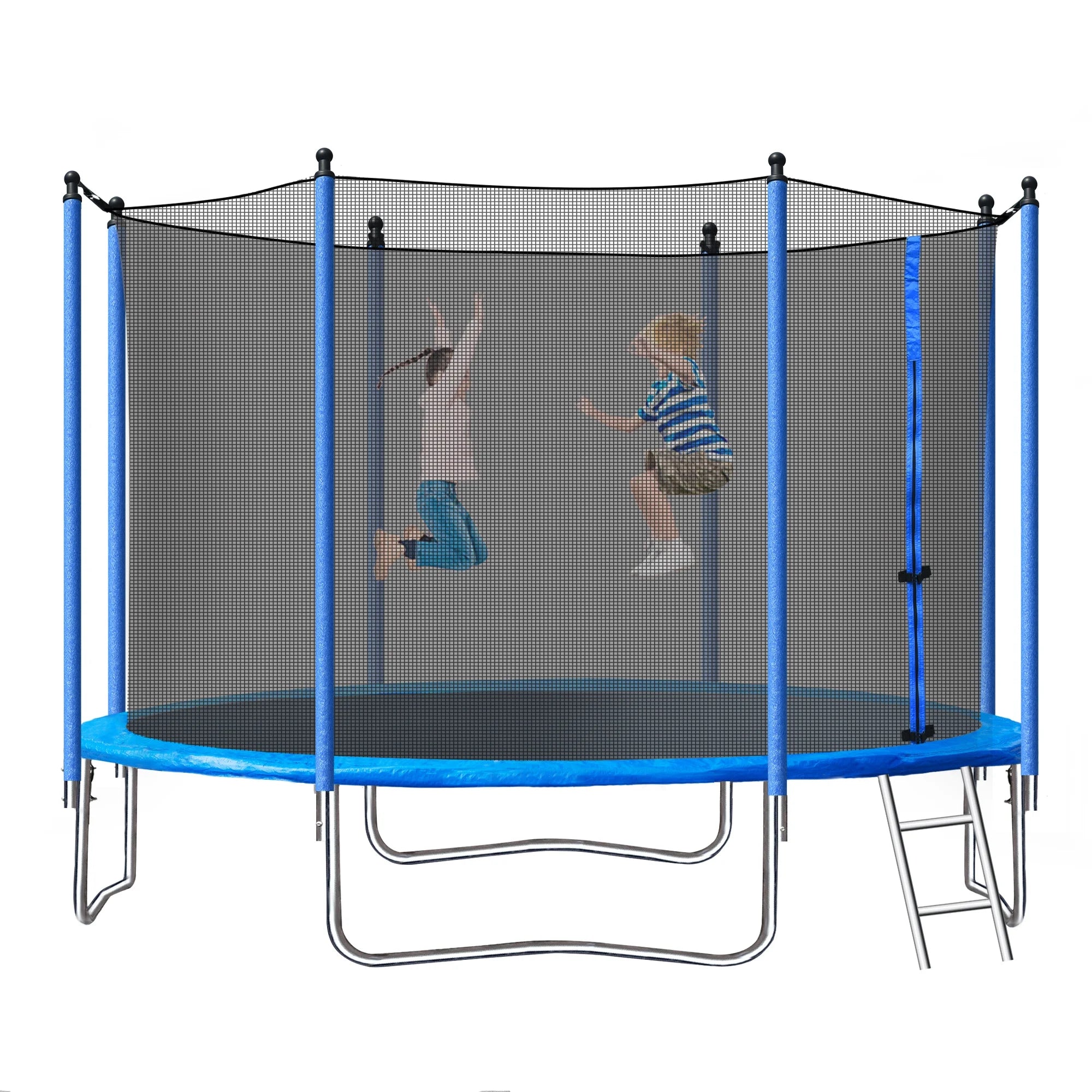 10FT Exercise Trampoline with Safety Enclosure Net X812