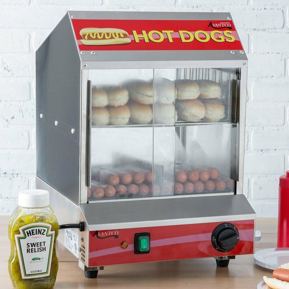 40 Bun Hot Dog Steamer Commercial Warmer Stand 120V S357075