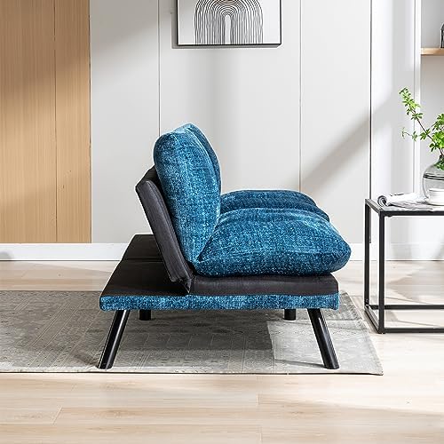 Black Velvet Convertible Sofa Bed H432282
