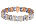 Two Tone Diamond Bracelet 11.75CT 8.5" O61511