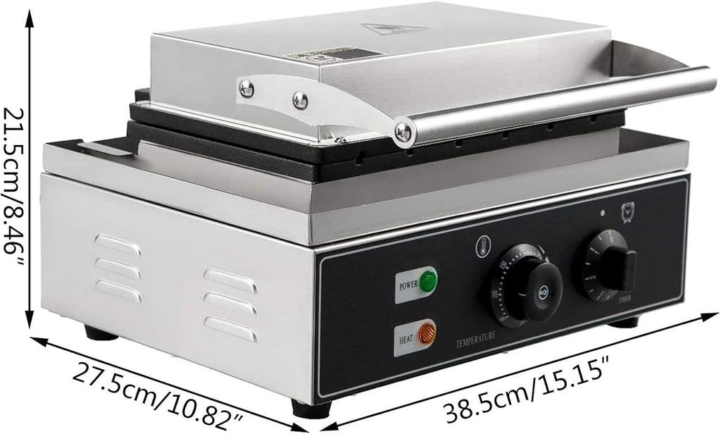 Square Waffle Iron, 10Pcs Nonstick Dual Heating Electric Waffle Machine X37476