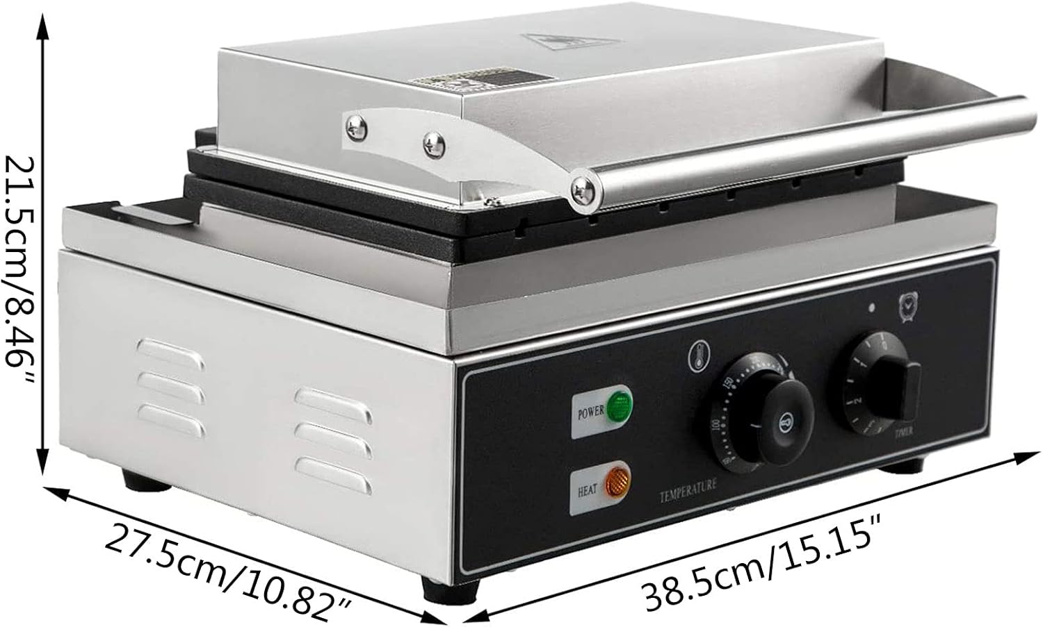 Square Waffle Iron, 10Pcs Nonstick Dual Heating Electric Waffle Machine X37476