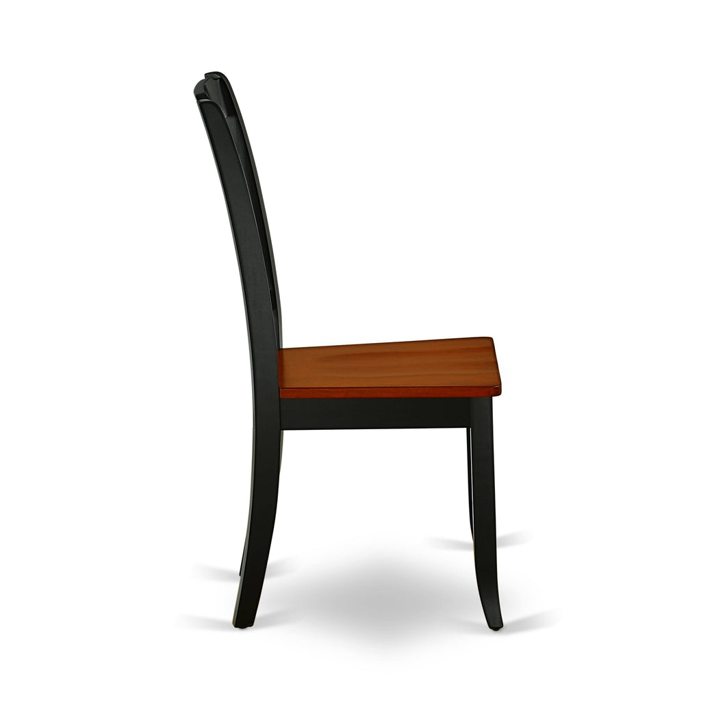 3PC Dining Room Table with Two Drop Leaves and Wood Seat Chairs D889655