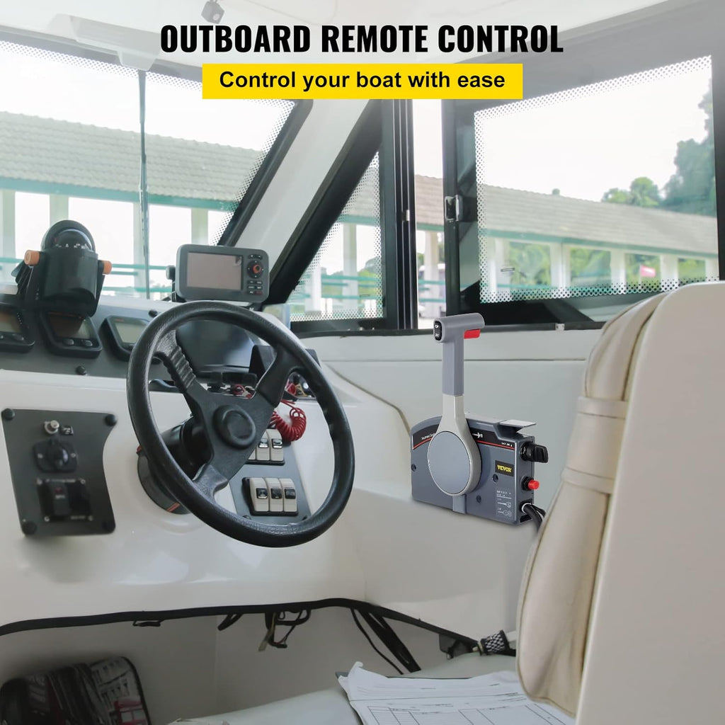 Outboard Remote Control Box Side Mount 10 Pin Cable 19.6 Feet Harness Z92051