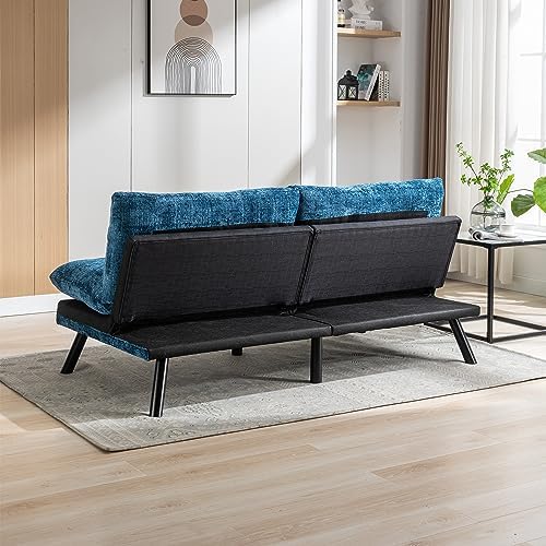 Black Velvet Convertible Sofa Bed H432282