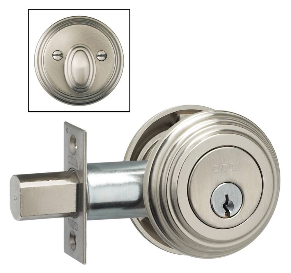 Single Cylinder Auxiliary Deadbolt Satin Nickel C873