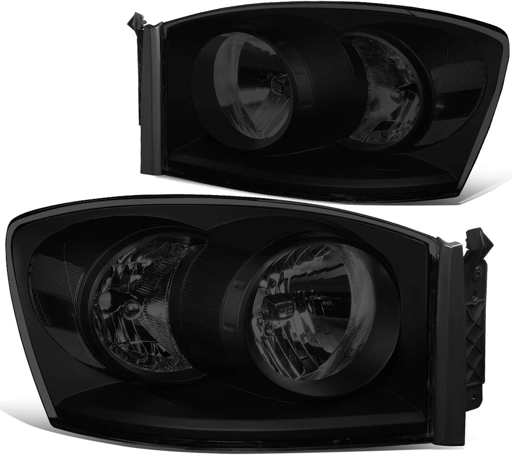 Black/Clear Dual LED DRL Sequential Turn Signal Projector Headlights B269292
