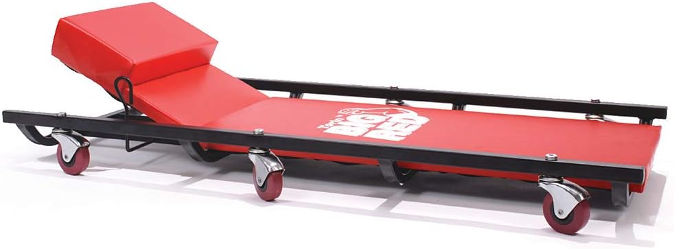 40 Padded Mechanic Cart with Adjustable Headrest and 6 Casters Q3959