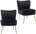 Light Gray Velvet Accent Chair with Golden Legs K5370