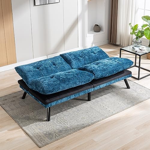 Black Velvet Convertible Sofa Bed H432282