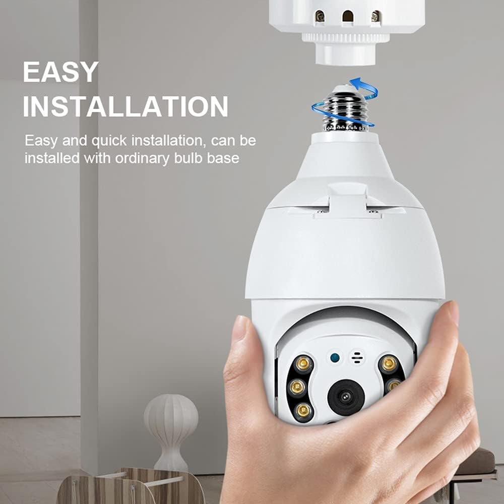 2K 3.0MP Wireless PTZ Security Camera with E27 Bulb Connector M40510