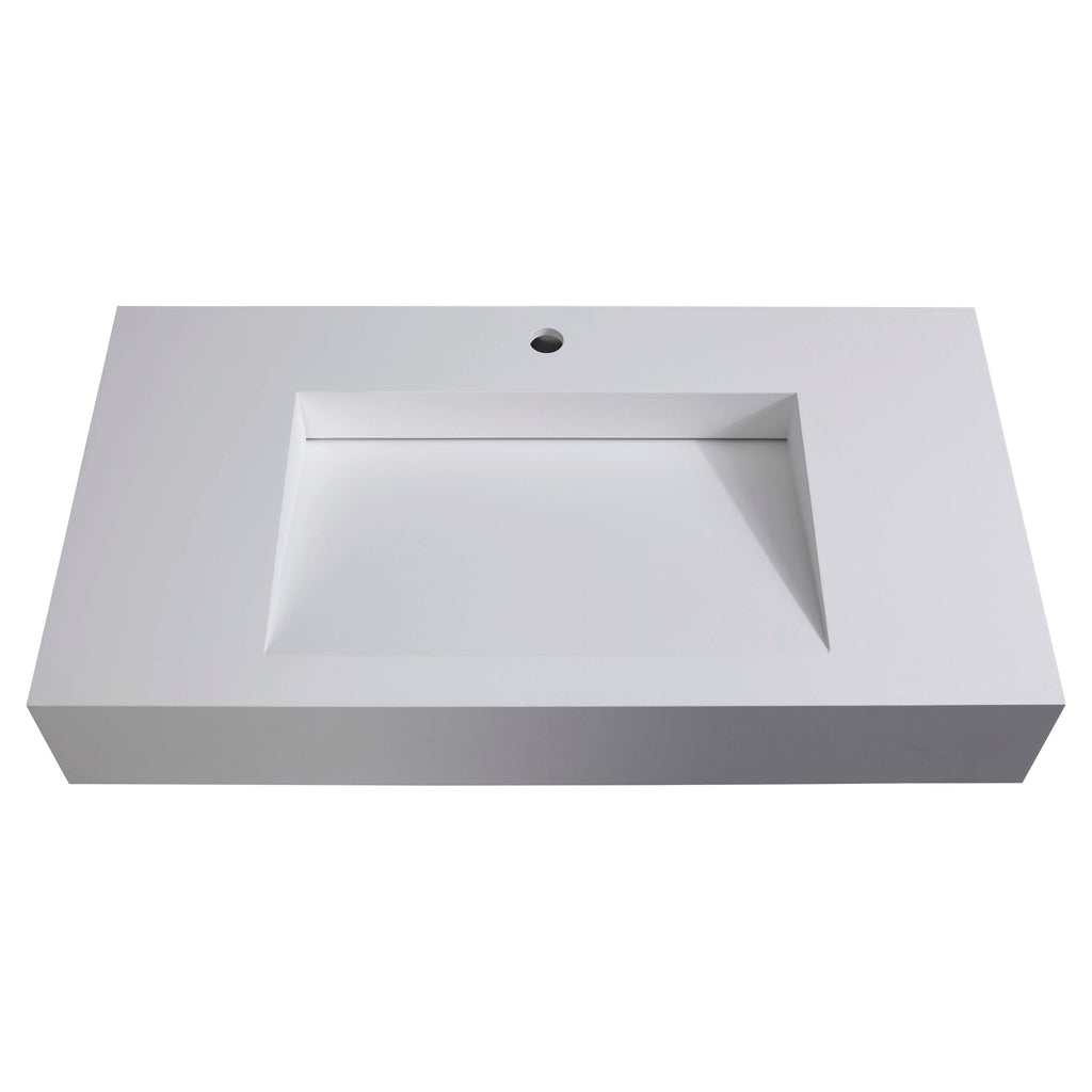 48 No Faucet Hole Grey Wall-Mounted Sink T703707