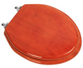 Oak Wood Toilet Seat with Oil Chrome Hinges S5406