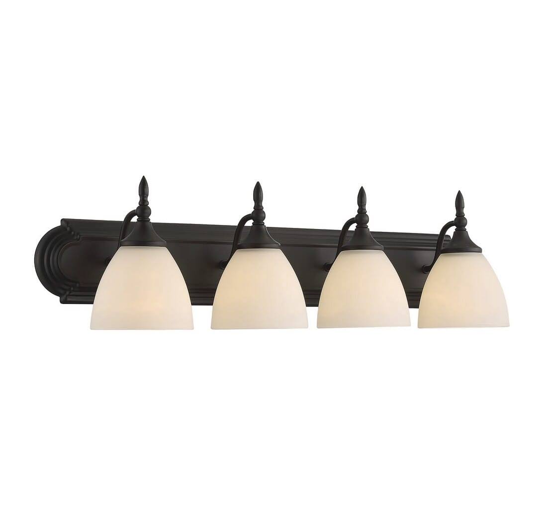 English Bronze 4 Light Bath Bar O952