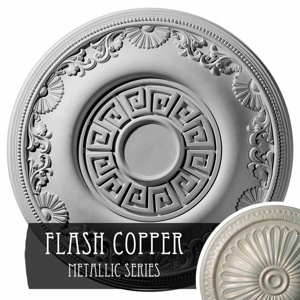 Hand-Painted Flash Copper Ceiling Medallion T7876