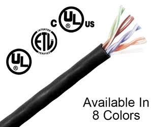 Cat5e Plenum Bulk Ethernet Cable, Cmp UL Listed, Solid Copper UTP, 24 AWG 1000ft White J636982