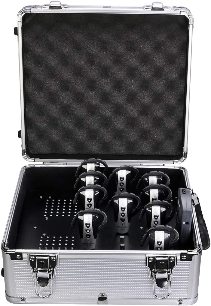 Wireless Tour Guide System with 15 Receivers and Charging Case Z996258