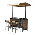3 Piece Outdoor Mesh Cloth Bar Set with Table and Two Chairs F9001