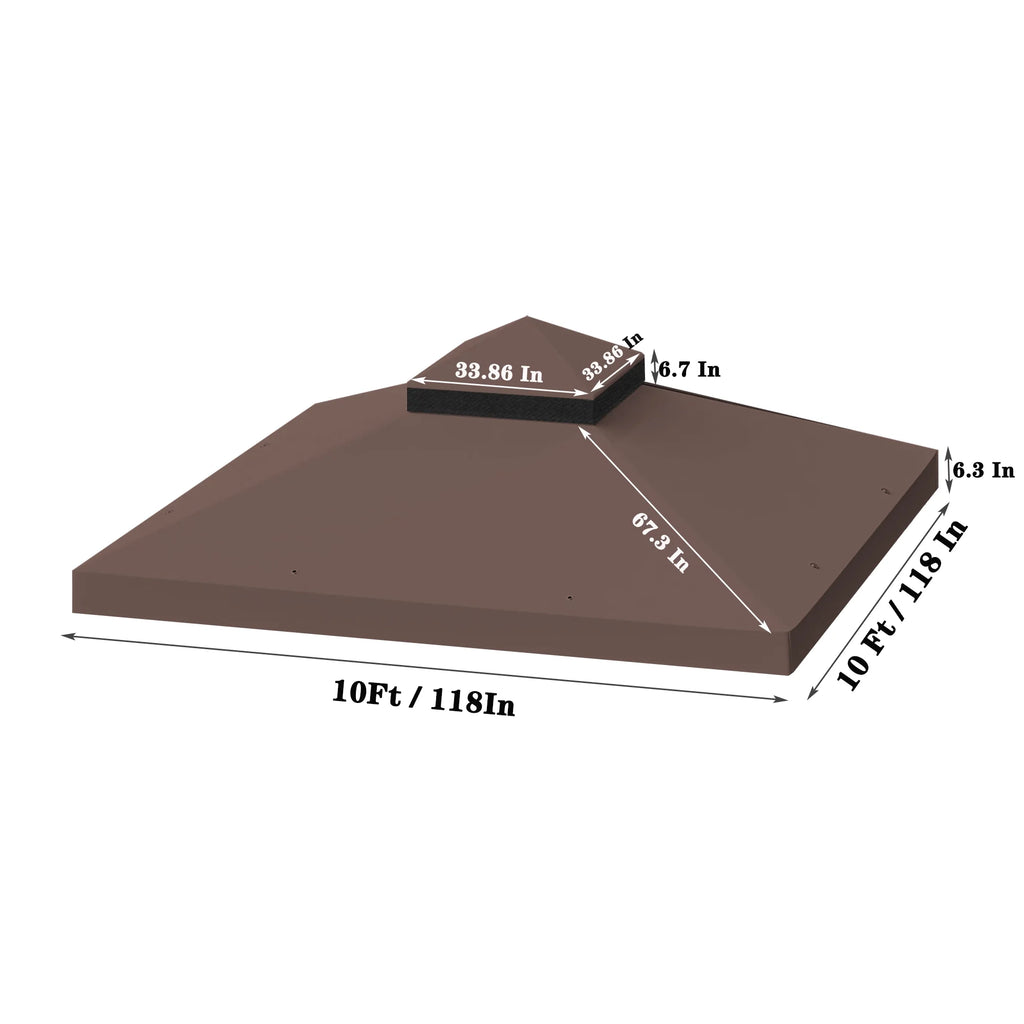 10 x 10 Ft Waterproof Gazebo Replacement Cover L213